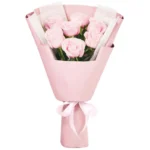 Композиция из 7 светло-розовых роз (50см)